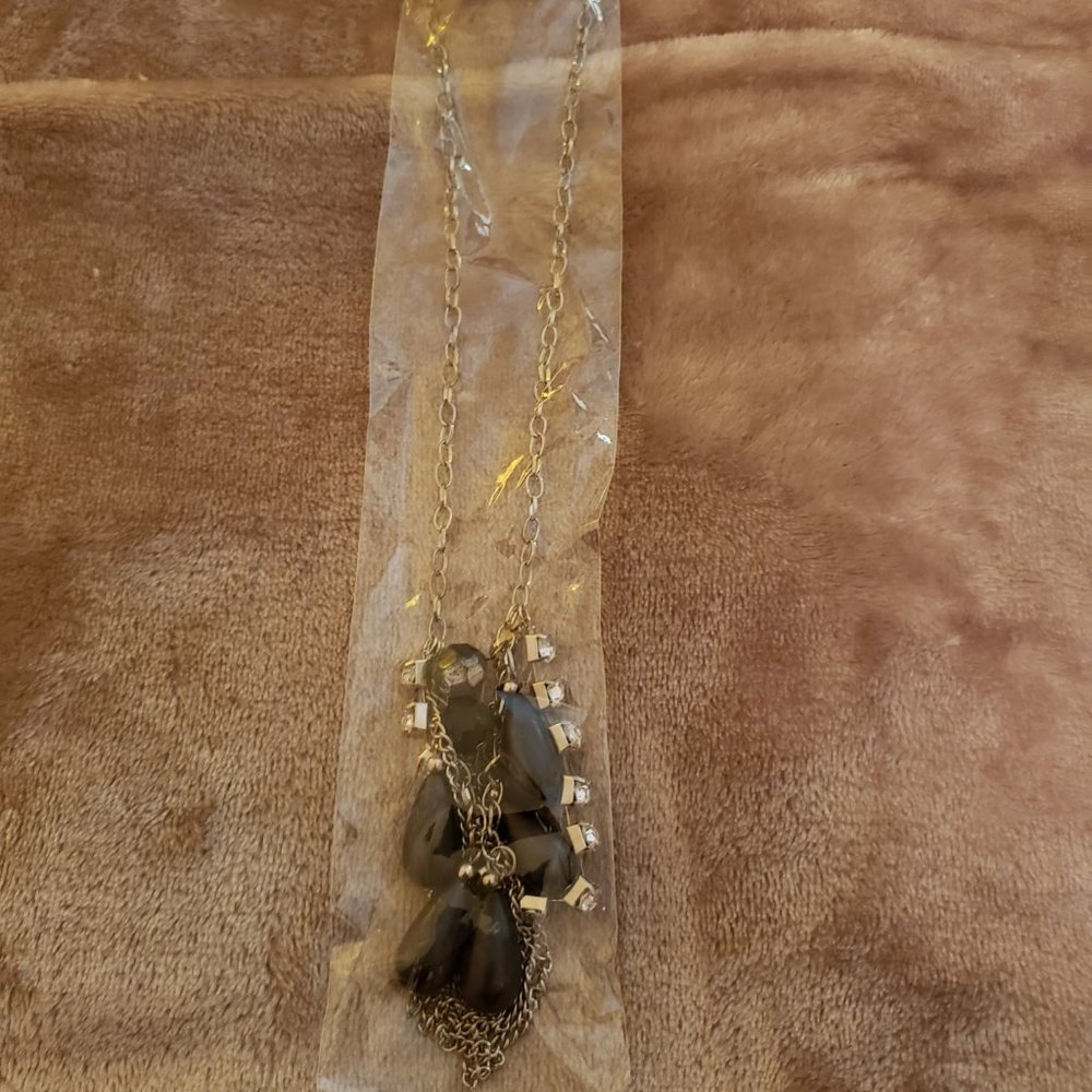 Black Synthetic Diamond  Neckace with Earirings